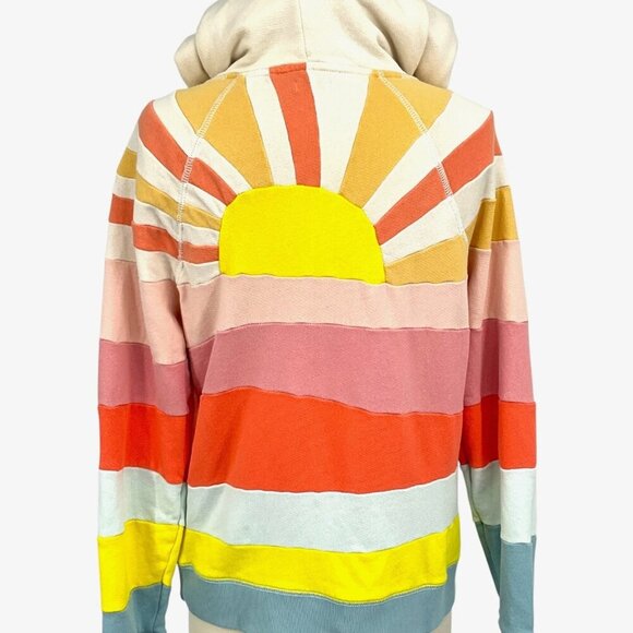 Faherty Soleil Hoodie Sunrise Sweatshirt Color Block Rainbow Size S - Picture 5 of 10